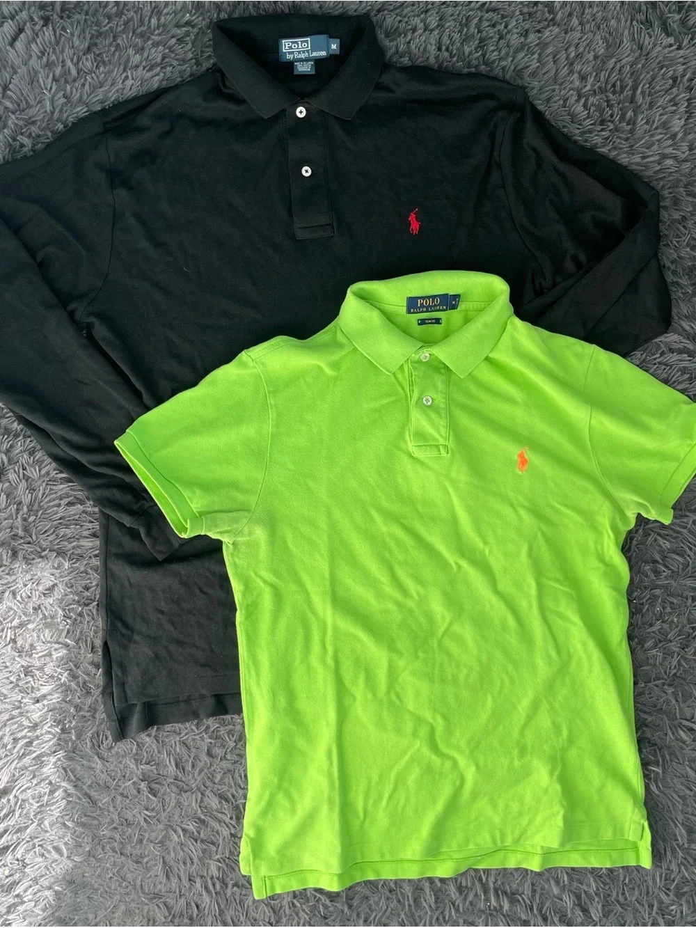 Men Size Medium Polo Ralph Lauren Slim & Regular Fit Polo Shirt Bundle Lot of 2